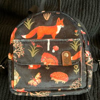 Image 1 of Mini Velvet Woodland backpack