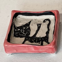 Image 1 of “Cat soap dish” original one of a kind porcelain dish