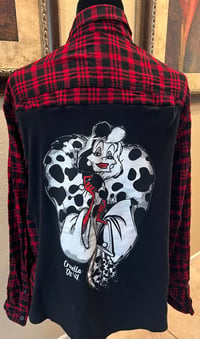 Vintage Black/Red Flannel Shirt Cruella Deville