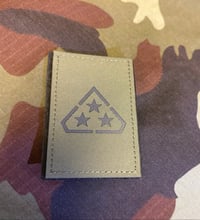 Image 1 of Private 3* Lazer Cut Rank Marking Patch 