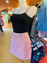 Image 6 of Baby Pink PVC Studded Mini Skirt 12