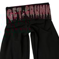 Image 2 of scene queen rhinestone yoga pant *pink*