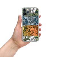 Image 4 of Art Nouveau Inspired Colorful Quartet Boho Hippie Floral Sketch Clear Case for iPhone®