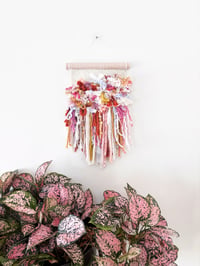 Image 1 of Woven Wall Hanging - Colourful and Abstract (small)