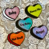 “Conversation Heart” Stained Glass Hanging 