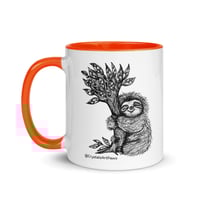 Image 11 of Sloth Brings You a Bouquet Coffee Mug Art by CrystalsArtPaws