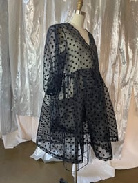 Image 3 of Holly Stalder Polka Dot Organza Pouf Sleeve Dress
