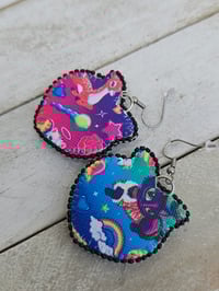 Image 3 of Neon Ombre Peach earrings 