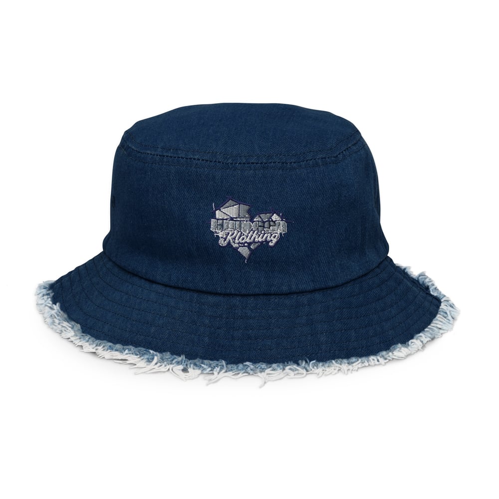 Image of Distressed Denim Bucket Hat