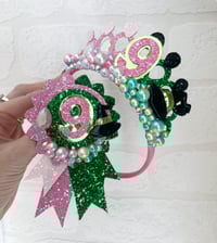Image 7 of half pink half green wicked tiara