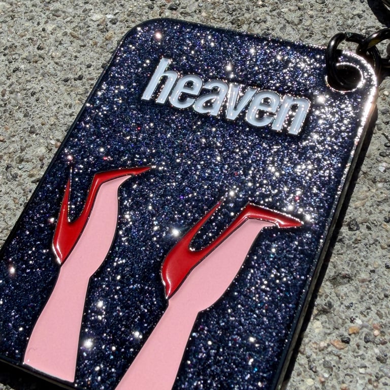 Heaven Glitter Enamel 3D Keychain by Katie Skelly Image 2