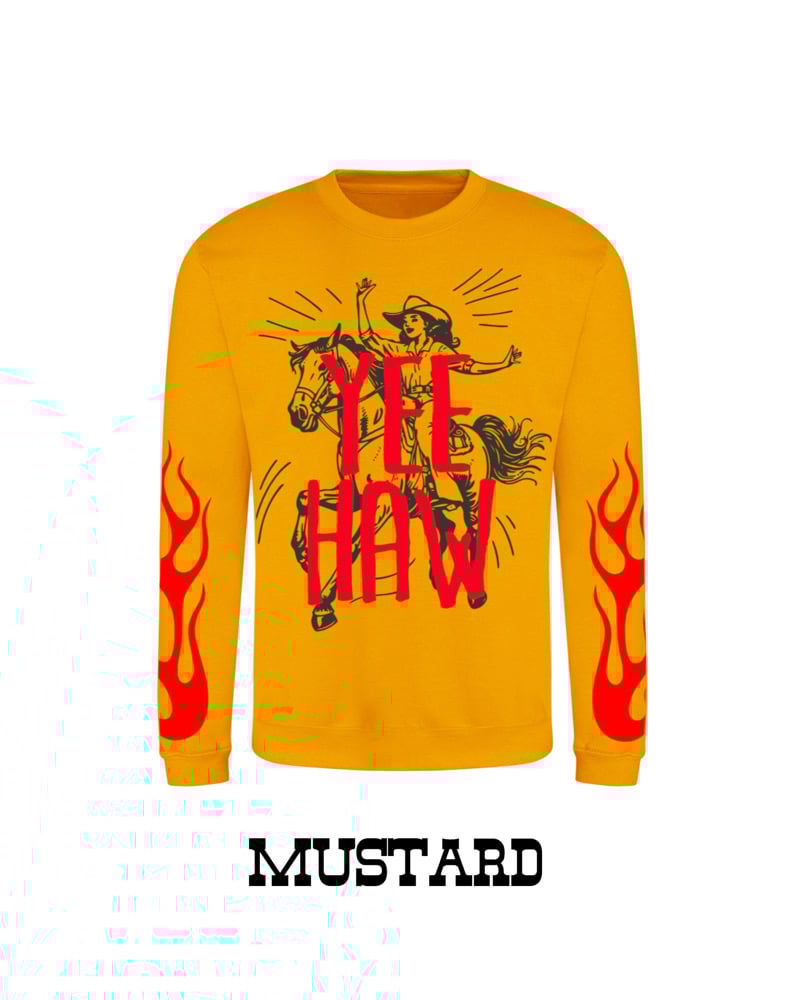 Image of Yeehaw up in flames sweater 