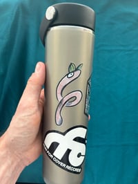 Image 3 of Worm with a hat on - Sticker (clear backing)