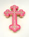 Image of Floral Cross Small Pink/Light Pink/Hot Pink 