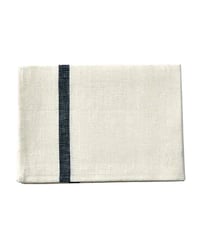 Image 1 of THICK LINEN KITCHEN CLOTH White/Navy