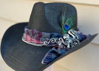Image 3 of Black Cowboy Hat Plaid And Octopus Band