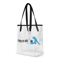 Image 5 of clear wavy surf tote.