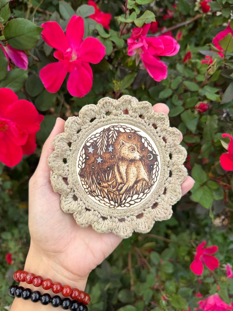 Brave Bear Wood Burning