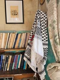 Image 4 of Original Nabulsi Keffiyeh - hand stitched embroidery