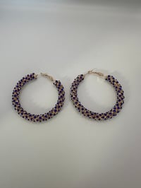 Blue diamanté hoop 