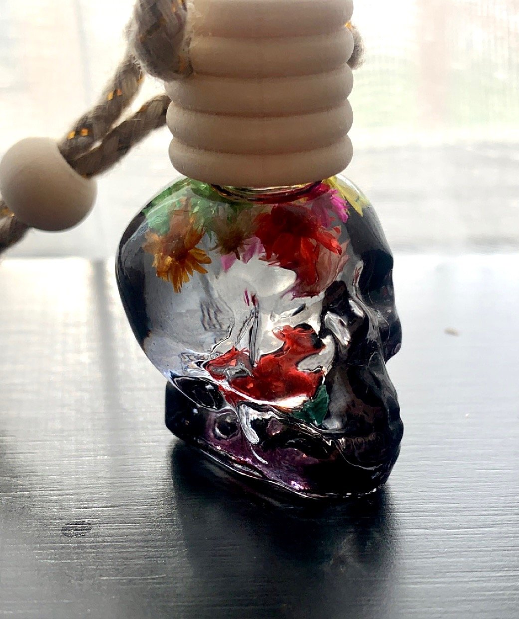 Black Skull with Flowers | Lacie Rose Beauty LLC