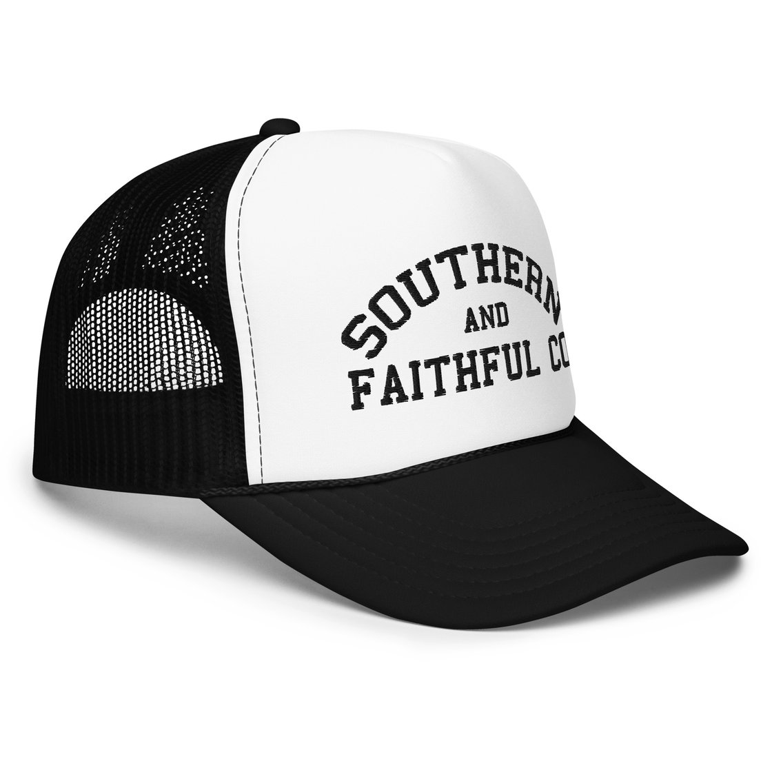 Image of Southern and Faithful Trucker- Black and White