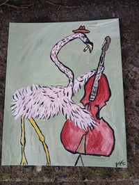 Image 7 of Flamingo Playing Stand Up Bass