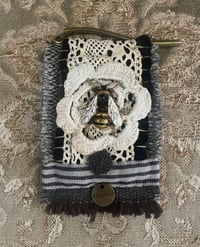 Hand Stitched Brooch with Bee