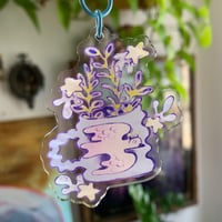 Image 1 of bird ceramics acrylic keychain