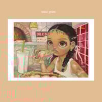 Out for Pizza mini print