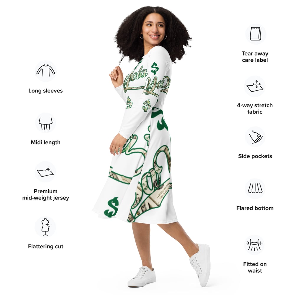 Payola long sleeve midi dress