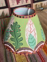 Image 2 of Leaves - 25cm base hand painted fabric shade