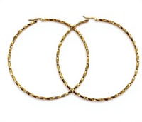 Image 1 of Twisted Stainless Steel Hoops