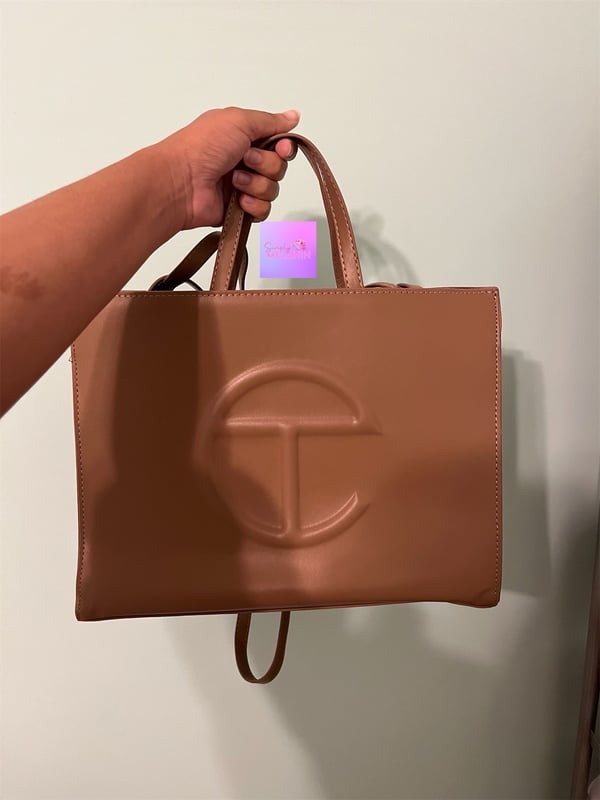 Image of medium telfar bag 💜. 