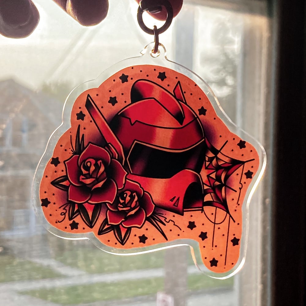 Image of Lord Phobos Traditonal Tattoo 3” Keychain