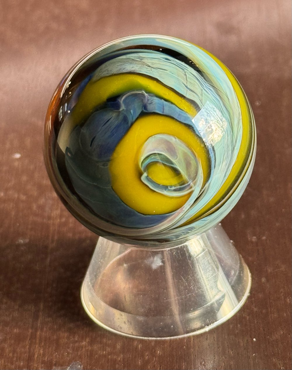 Image of Lime Swirl Junk Planet Marble