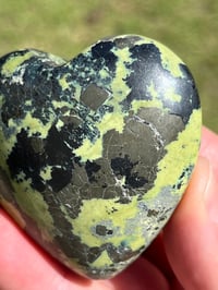 Image 8 of Serpentine & Pyrite Heart Carving | #3013