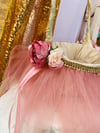 Dusty Rose Tutu Flower Girl Basket 
