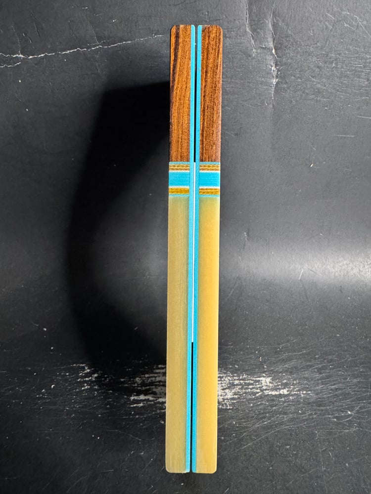 Image of Desert Ironwood & Bone Micarta Segmented Knife Scales