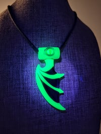 Image 10 of UV Geen and Purple Dragon Wing Pendant