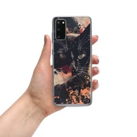 Image 14 of Beautiful Black Cat Splatter Painting Clear Case for Samsung®