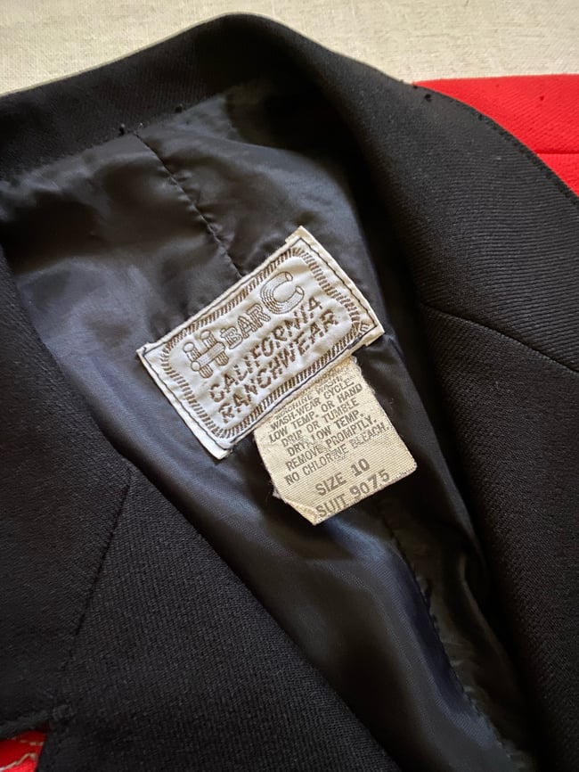 70s H bar C embroidered trouser suit 