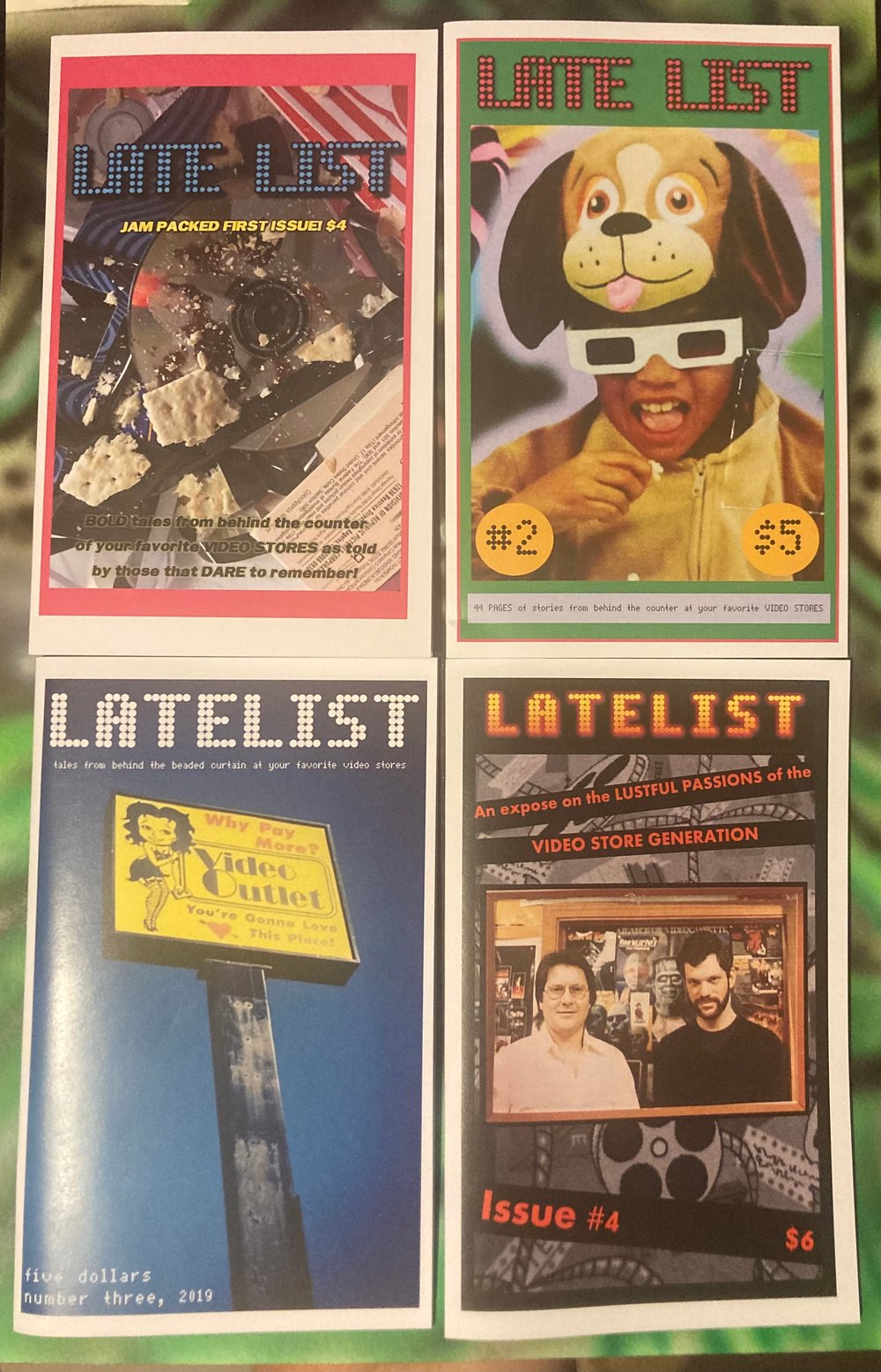 Late List ALL FOUR ISSUES Stories from your favorite video stores! 