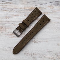 Image 2 of Hunter Green Suede Racing Strap