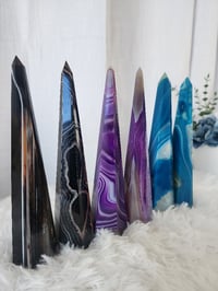 Image 2 of 7.5" Sardonyx Agate Crystal Towers | Red | Purple | Blue - 6 Styles