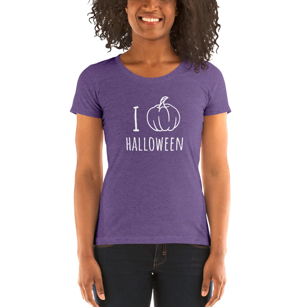 Image of Ladies' short sleeve I Love Halloween t-shirt