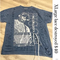 Xlarge Biggie blue lace destroyed