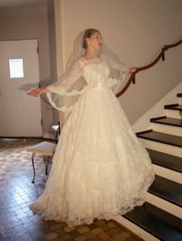 Image 1 of 1950s Tiered Lace 