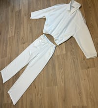 White bomber lounge set 