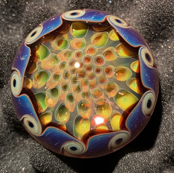 Image of Fumed Honeycomb Mini Paperweight / Pocket Stone 6